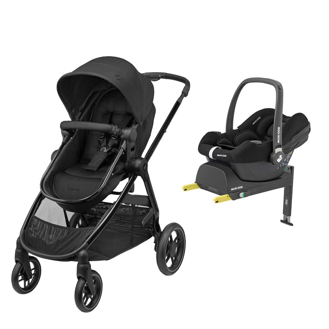 Maxi-Cosi Zelia Luxe with Cabriofix i-Size & Base Travel System in Twillic Black Travel Systems 11071-TWI-BLK 8712930175056