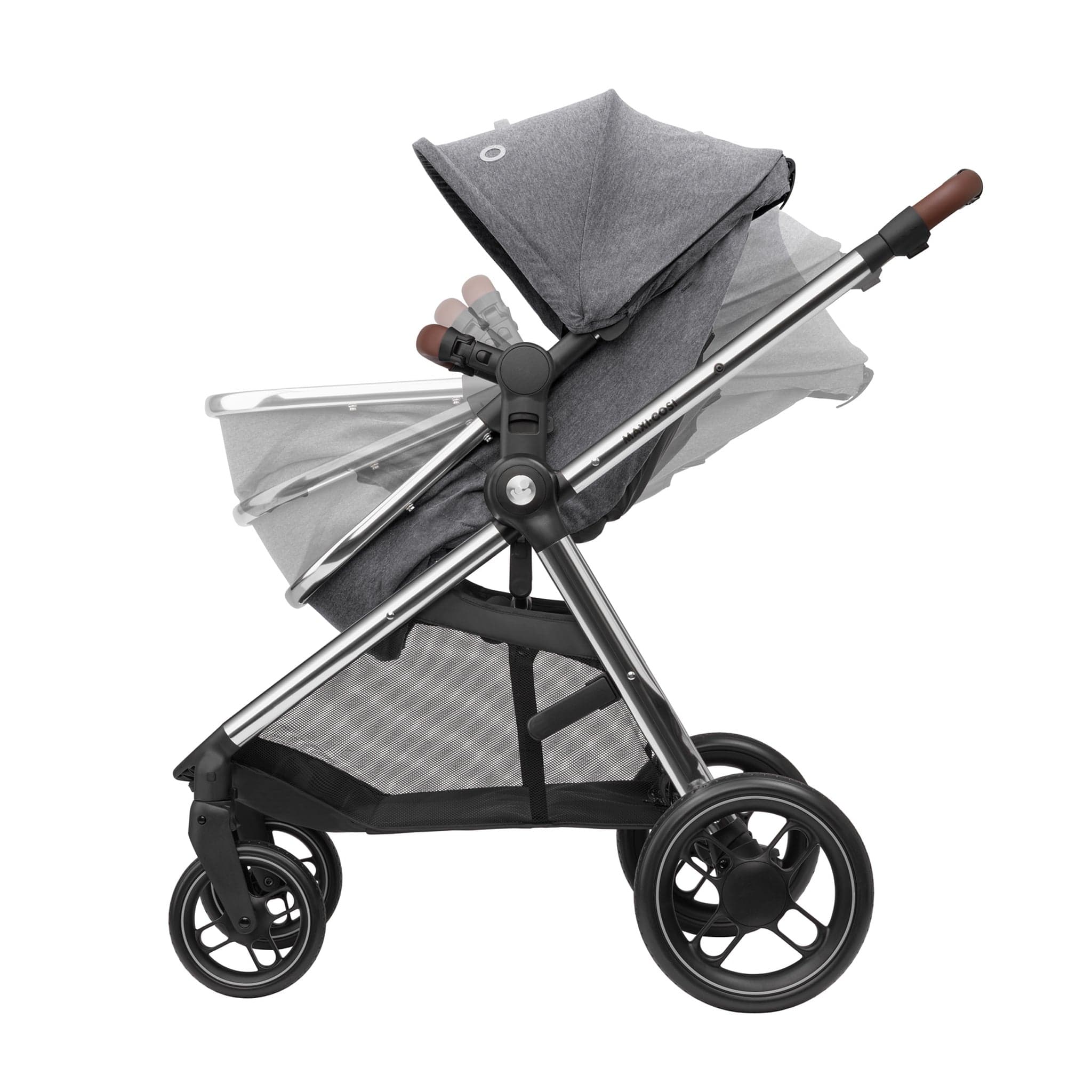 Maxi-Cosi Zelia Luxe with Cabriofix i-Size & Base Travel System in Twillic Grey Travel Systems 11072-TWI-GRY 3220660337965