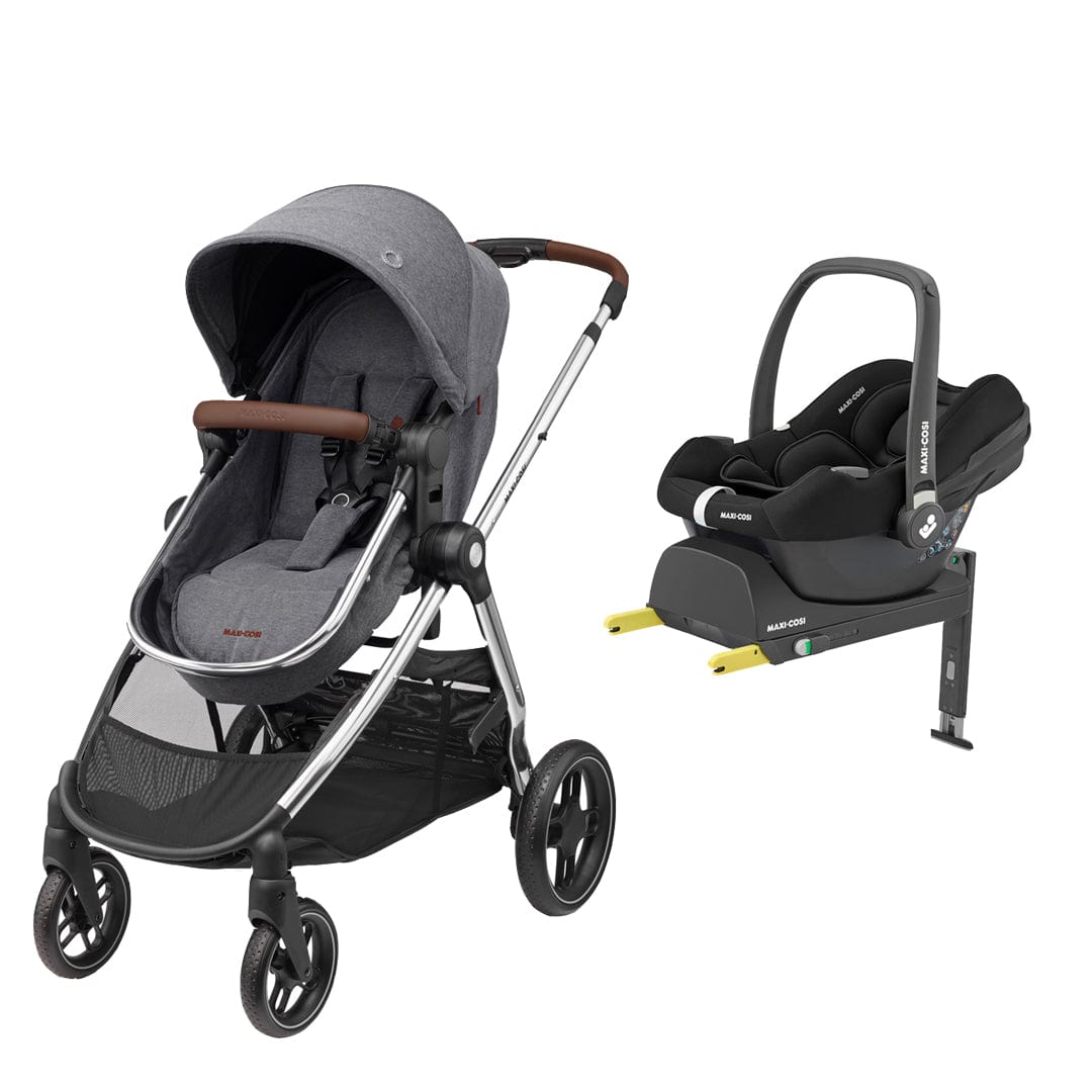 Maxi-Cosi Zelia Luxe with Cabriofix i-Size & Base Travel System in Twillic Grey Travel Systems 11072-TWI-GRY 3220660337965