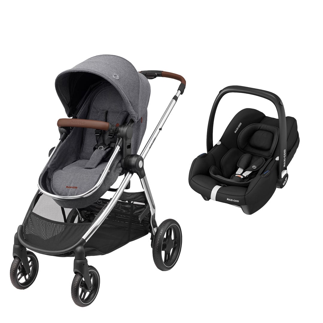 Maxi-Cosi Zelia Luxe with Cabriofix i-Size Travel System in Twillic Grey Travel Systems 11075-TWI-GRY 3220660337965