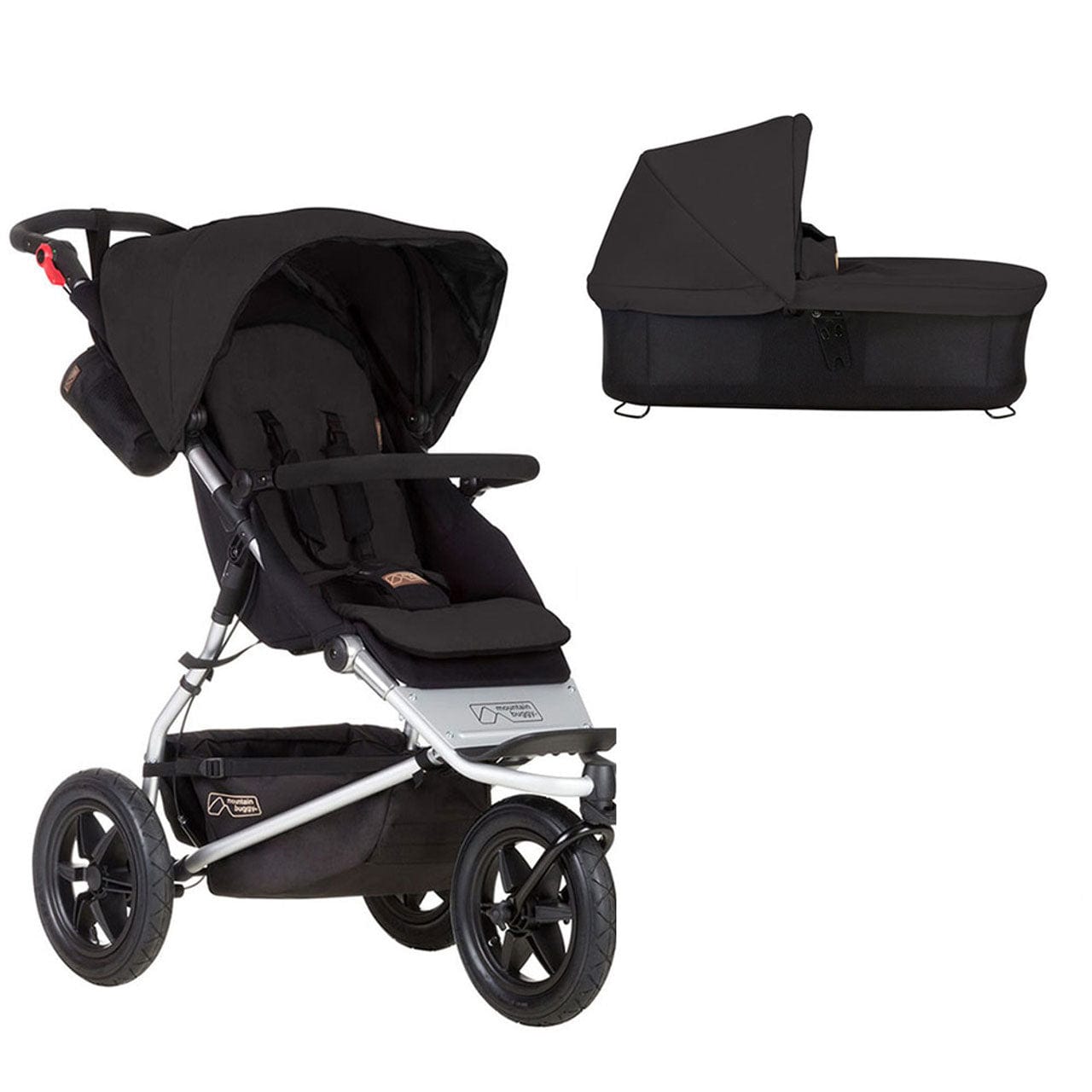 Mountain Buggy Urban Jungle Pushchair with Free Carrycot in Black 3 Wheelers 12203-BLK
