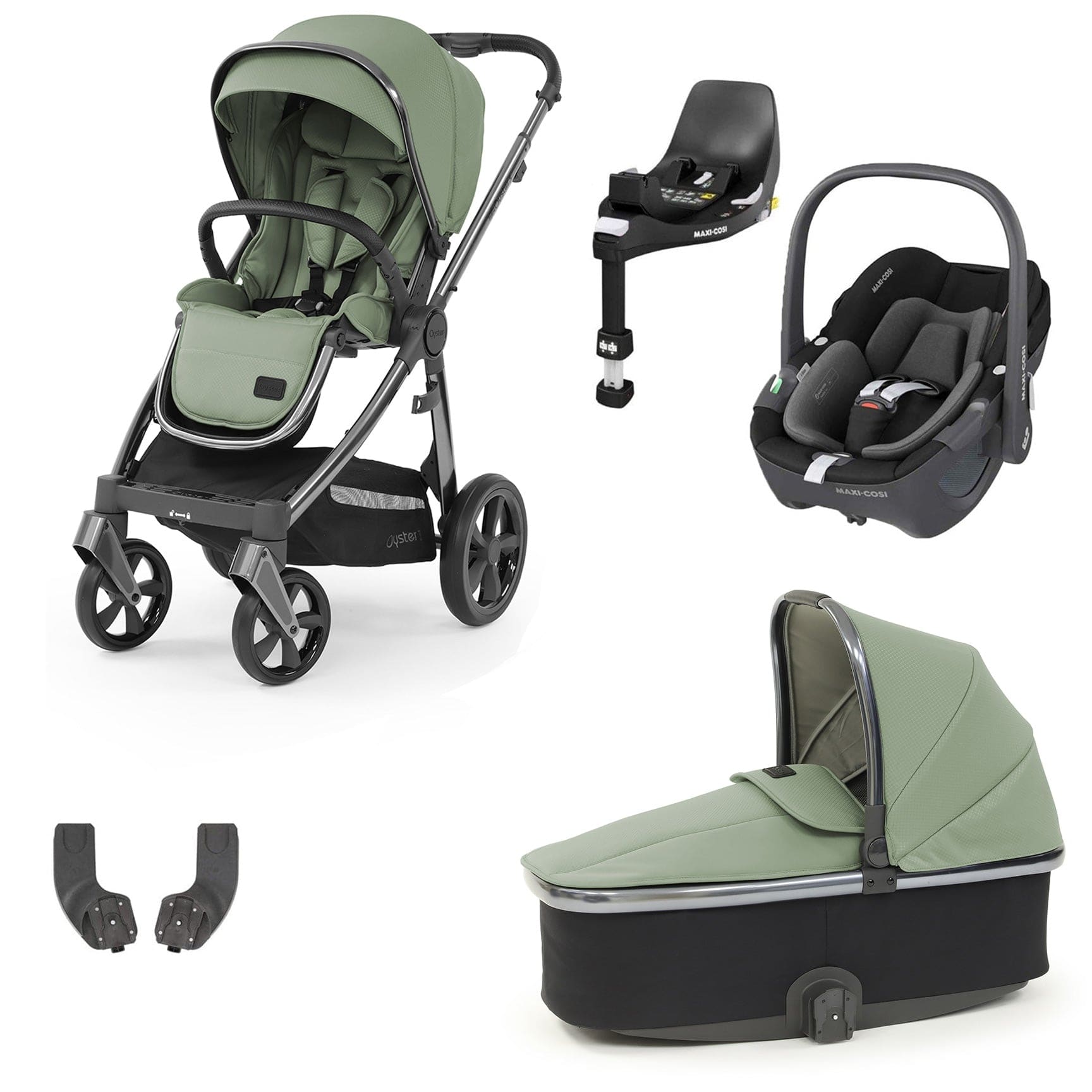Babystyle Oyster 3 Essential Bundle with Car Seat in Spearmint Travel Systems
