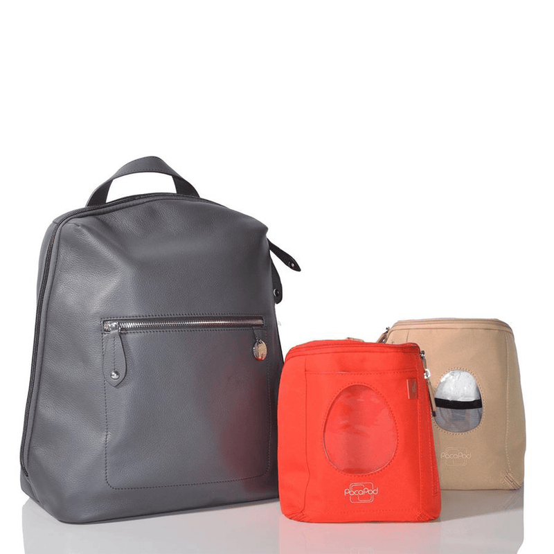 PacaPod Hartland Leather Changing Bag Pewter Changing Bags PL0032