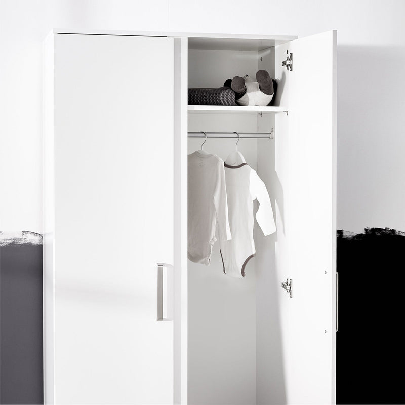 Silver Cross Finchley White 2-Piece Wardrobe Roomset Silver Cross Roomsets