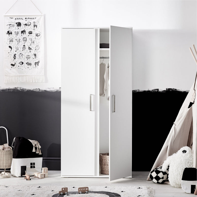 Silver Cross Finchley White 2-Piece Wardrobe Roomset Silver Cross Roomsets