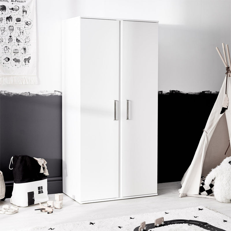 Silver Cross Finchley White 2-Piece Wardrobe Roomset Silver Cross Roomsets