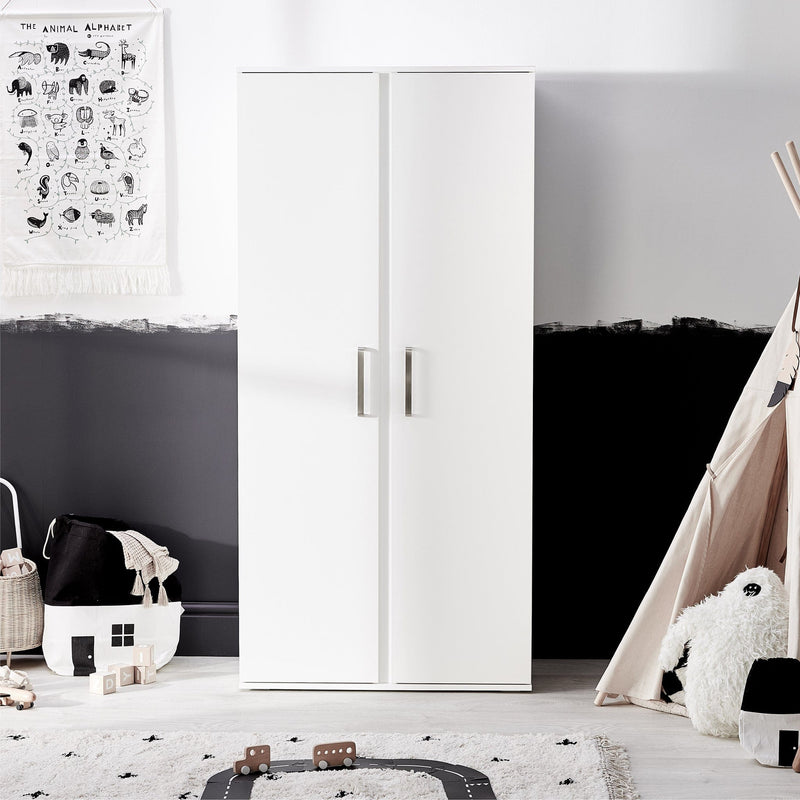 Silver Cross Finchley White 2-Piece Wardrobe Roomset Silver Cross Roomsets