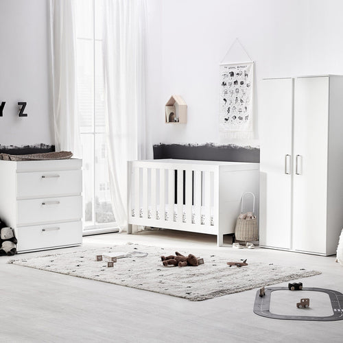 Silver Cross Finchley White 3-Piece Nursery Roomset Silver Cross Roomsets
