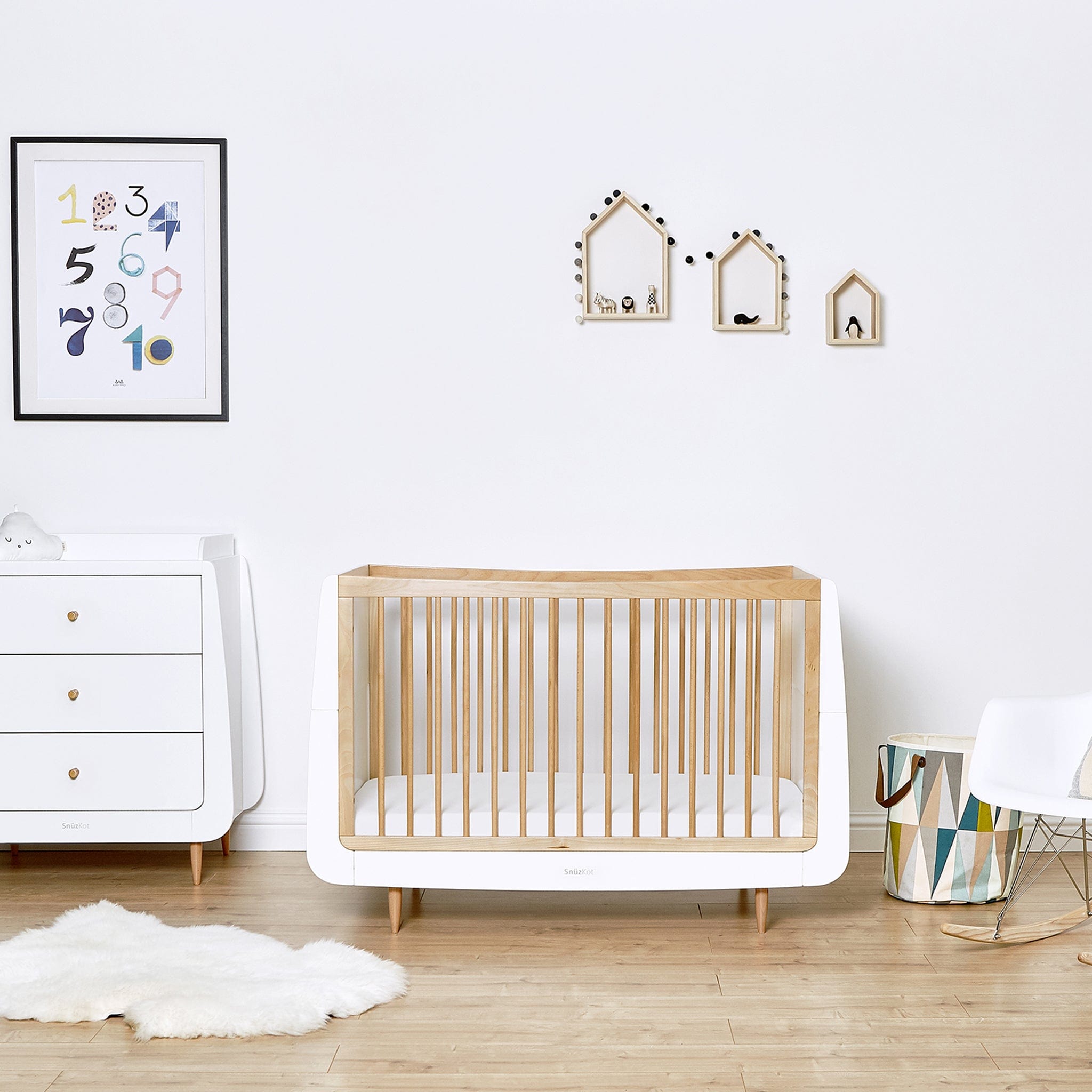 SnüzKot Skandi Cot Bed in Natural Cot Beds FN005SE 5060157946243