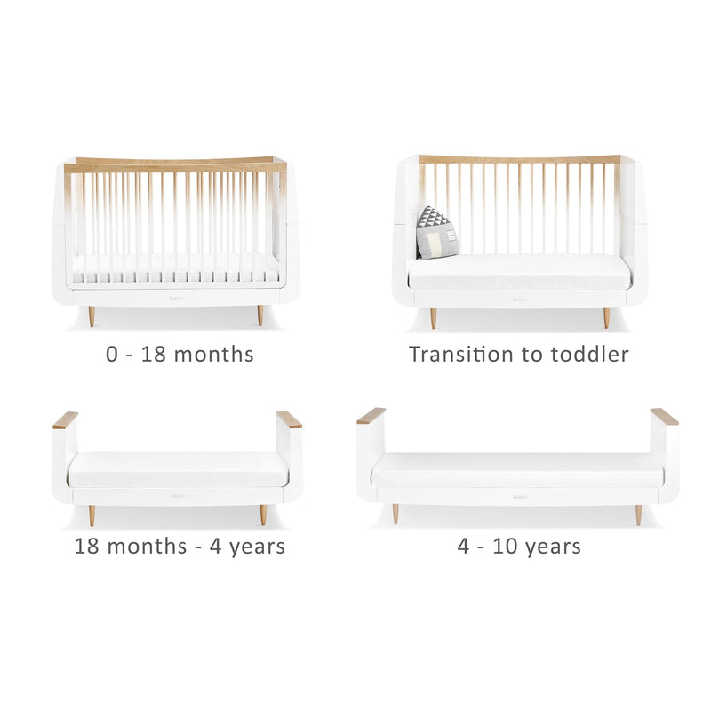 SnüzKot Skandi Cot Bed in Ombre Cot Beds FN005SI 5060157947349