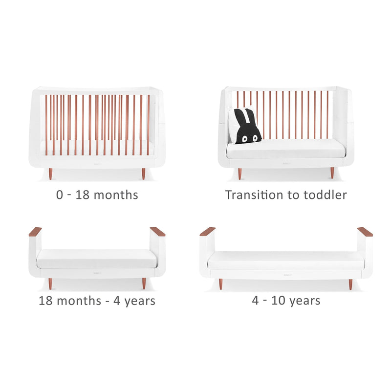 SnüzKot Skandi Cot Bed in Rose Gold Cot Beds FN005SJ 5060157943792