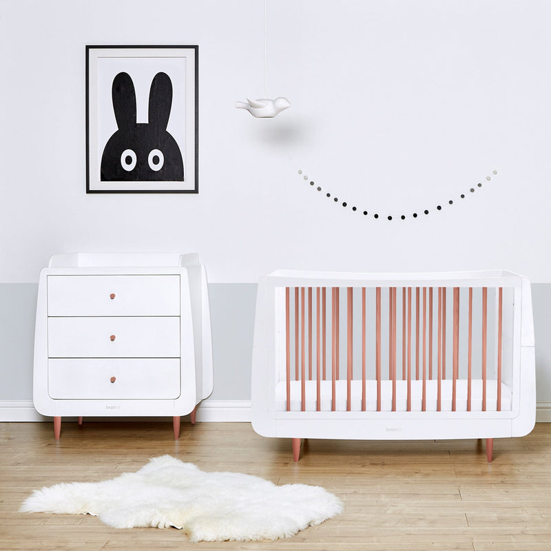 SnüzKot Skandi Cot Bed in Rose Gold Cot Beds FN005SJ 5060157943792