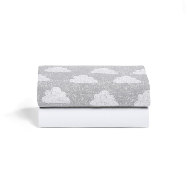 SnüzPod Fitted Crib Sheets 2pk Cloud Nine Cot & Cot Bed Sheets BD028BH 5060730240416