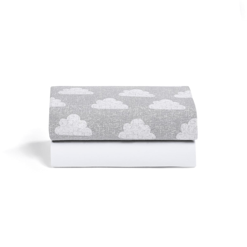 SnüzPod Fitted Crib Sheets 2pk Cloud Nine Cot & Cot Bed Sheets BD028BH 5060730240416