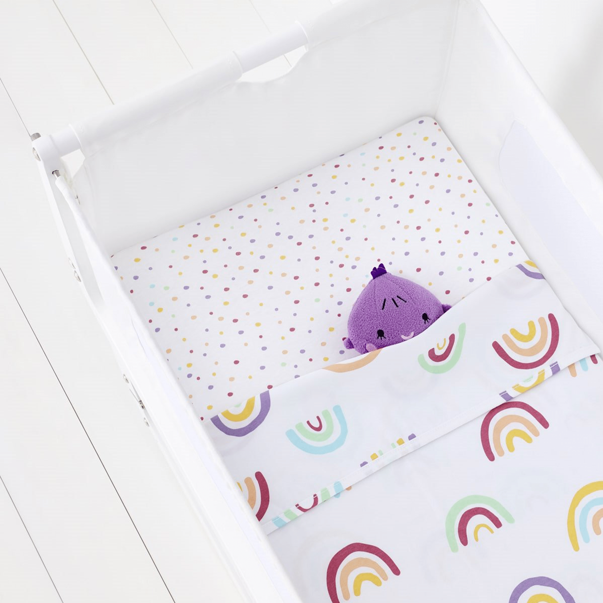 SnüzPod Fitted Crib Sheets 2pk Colour Rainbow Cot & Cot Bed Sheets BD028BJ 5060730240461