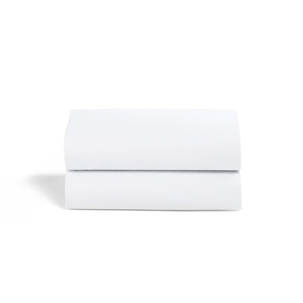 SnüzPod Fitted Crib Sheets 2pk White Cot & Cot Bed Sheets BD028BL 5060730240478