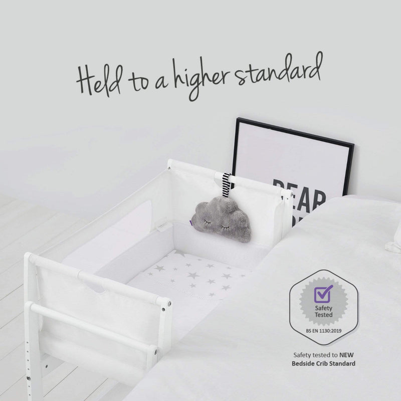 SnüzPod 4 Bedside Crib Dove Grey Cribs FN014D 5060730241581