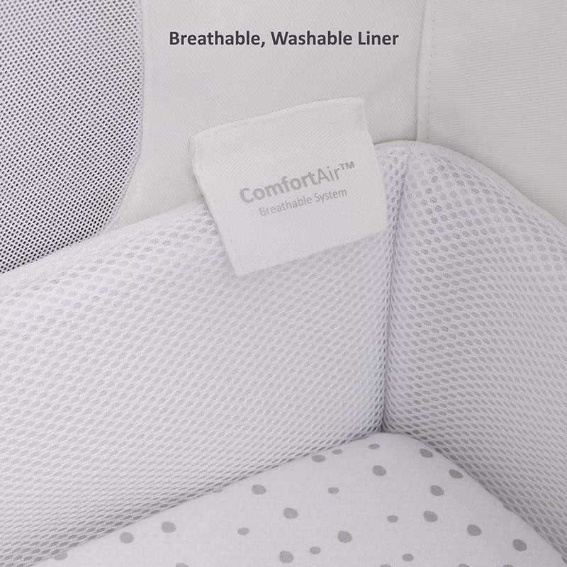 SnüzPod 4 Bedside Crib Dove Grey Cribs FN014D 5060730241581