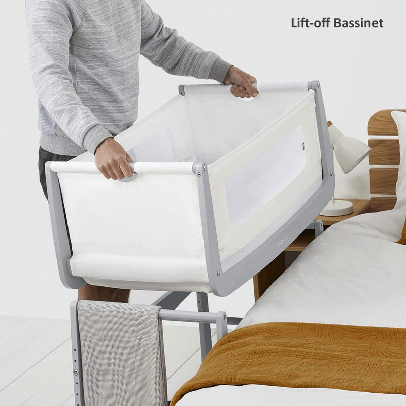 SnüzPod 4 Bedside Crib Dove Grey Cribs FN014D 5060730241581