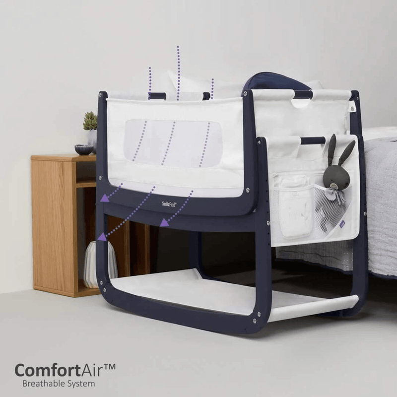 SnüzPod 4 Bedside Crib Navy Cribs FN014G 5060730241611