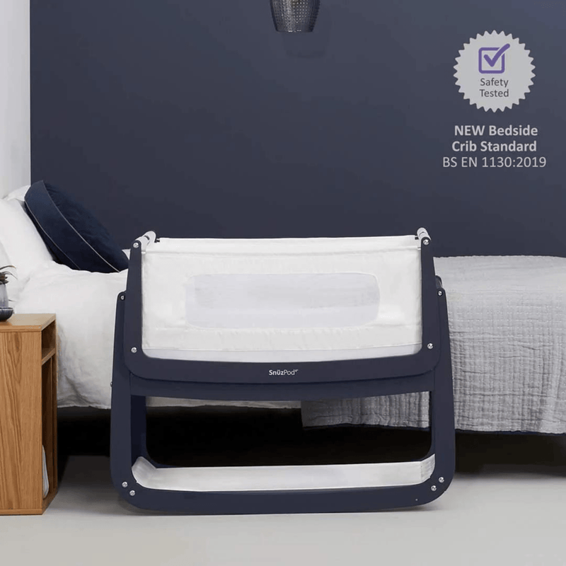 SnüzPod 4 Bedside Crib Navy Cribs FN014G 5060730241611