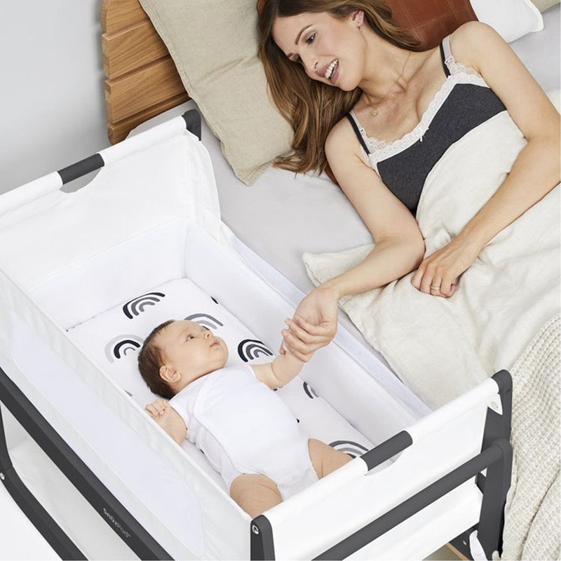 SnüzPod 4 Bedside Crib Slate Cribs FN014E 5060730241598