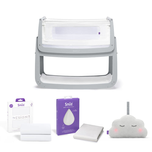 SnüzPod 4 Bedside Crib Starter Bundle Dove Grey Cribs