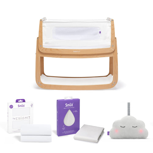 SnüzPod 4 Bedside Crib Starter Bundle Natural Cribs FNBS014C 5060730242588