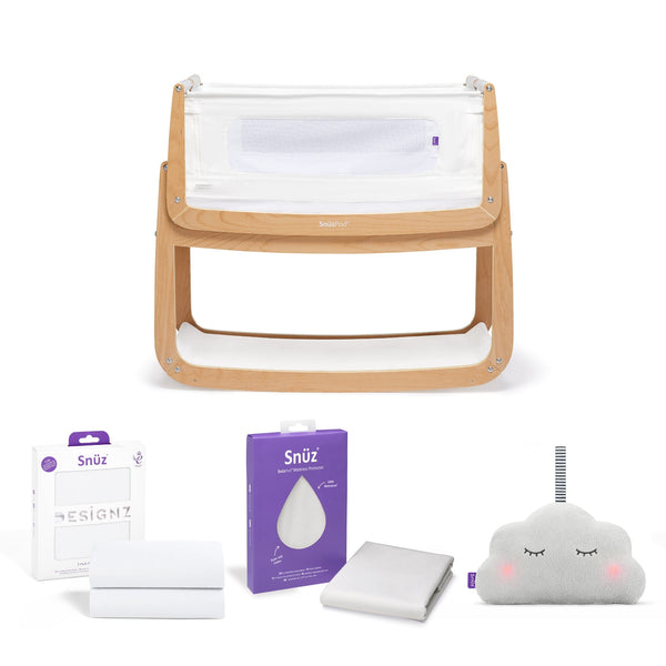 SnüzPod 4 Bedside Crib Starter Bundle Natural Cribs FNBS014C 5060730242588