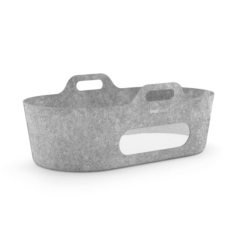 SnüzPod Baskit with Pine Stand in Dark Grey Moses Baskets & Stands FSB001AA
