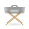 SnüzPod Baskit with Pine Stand in Light Grey Moses Baskets & Stands FSB001AA