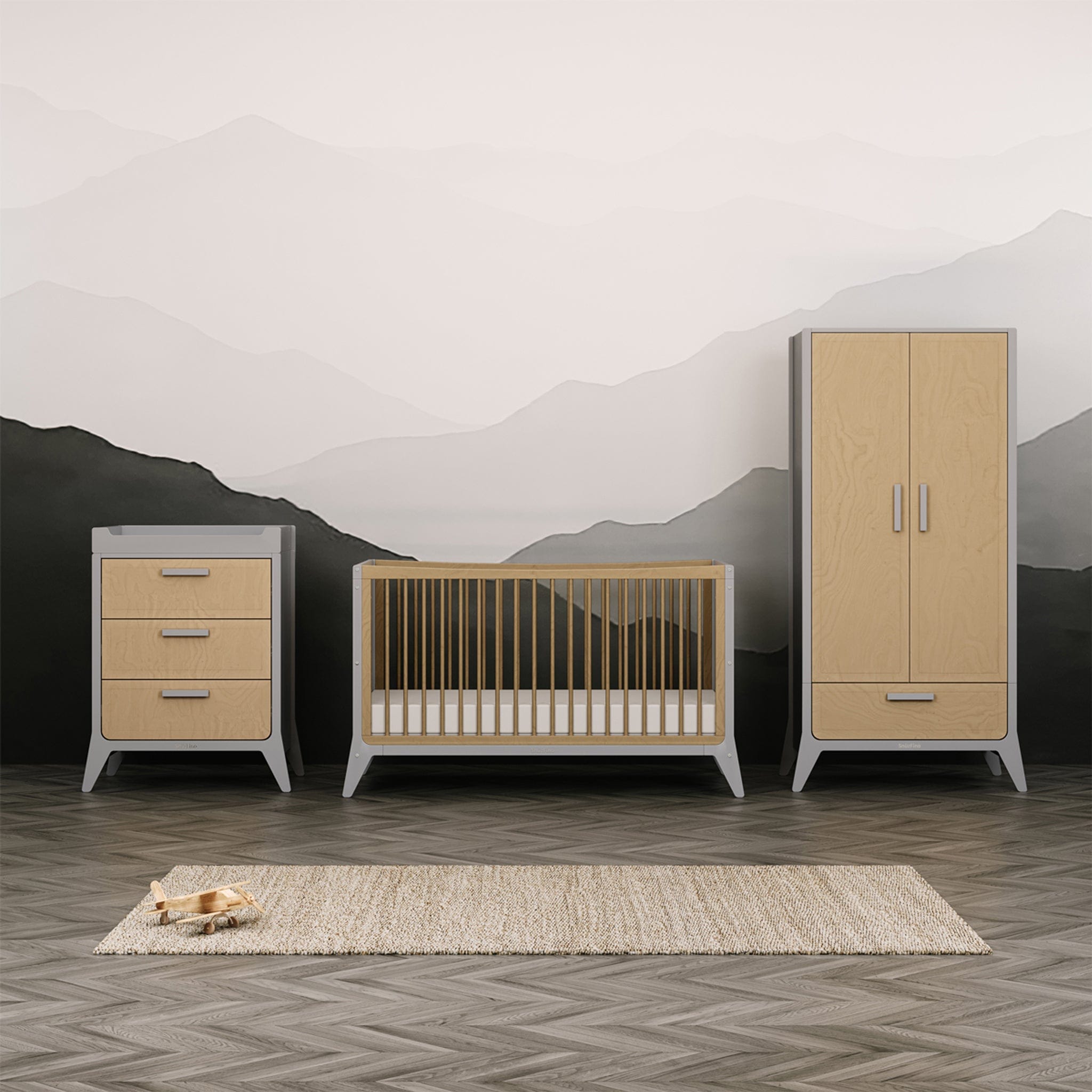 SnuzFino 3 Piece Nursery Furniture Set in Dove Nursery Room Sets FN027D