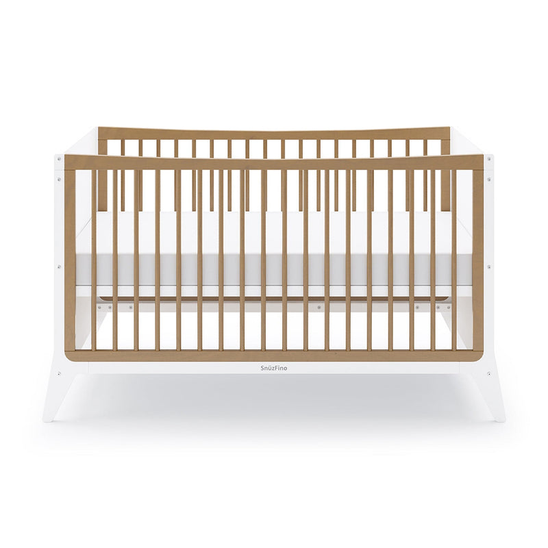 SnuzFino 3 Piece Nursery Furniture Set in White Natural Nursery Room Sets FN027B