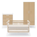 SnuzFino 3 Piece Nursery Furniture Set in White Natural Nursery Room Sets FN027B