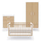 SnuzFino 3 Piece Nursery Furniture Set in White Natural Nursery Room Sets FN027B