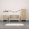 SnuzFino 3 Piece Nursery Furniture Set in White Natural Nursery Room Sets FN027B