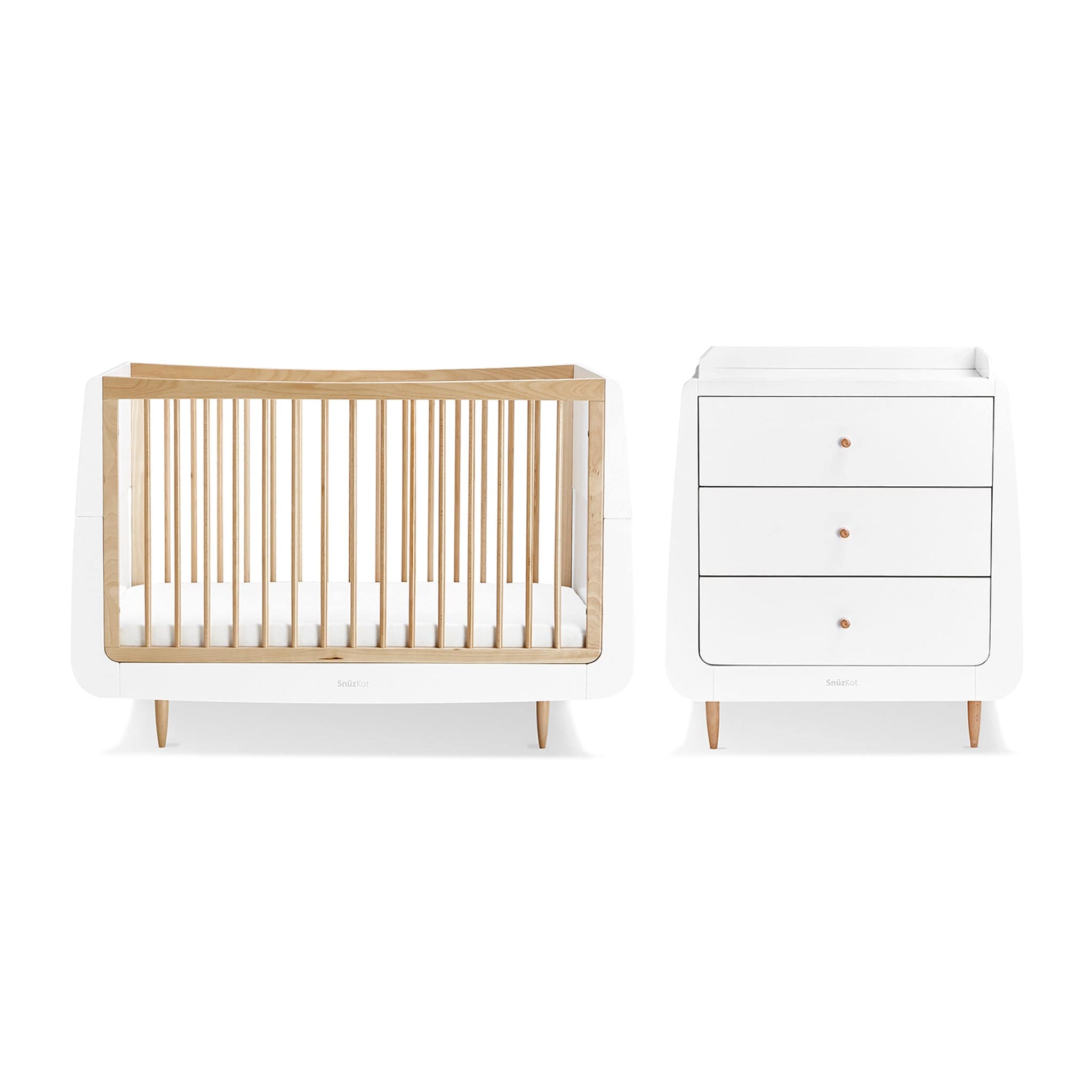 SnüzKot Skandi 2 Piece Nursery Furniture Set in Natural Nursery Room Sets FN007SE 5060157946540