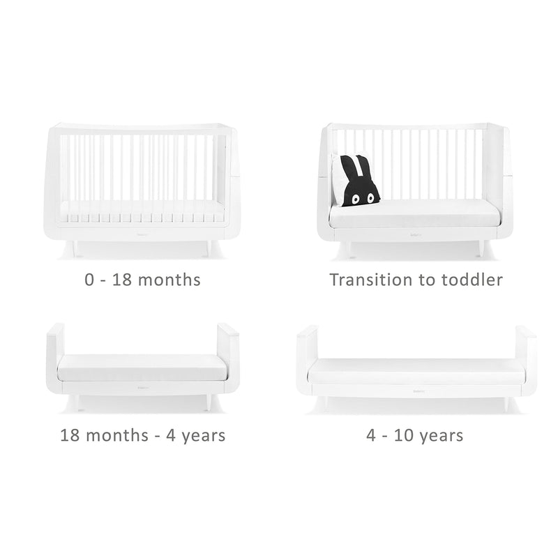 SnüzKot Skandi 2 Piece Nursery Furniture Set in White Nursery Room Sets FN007SA 5060157946502