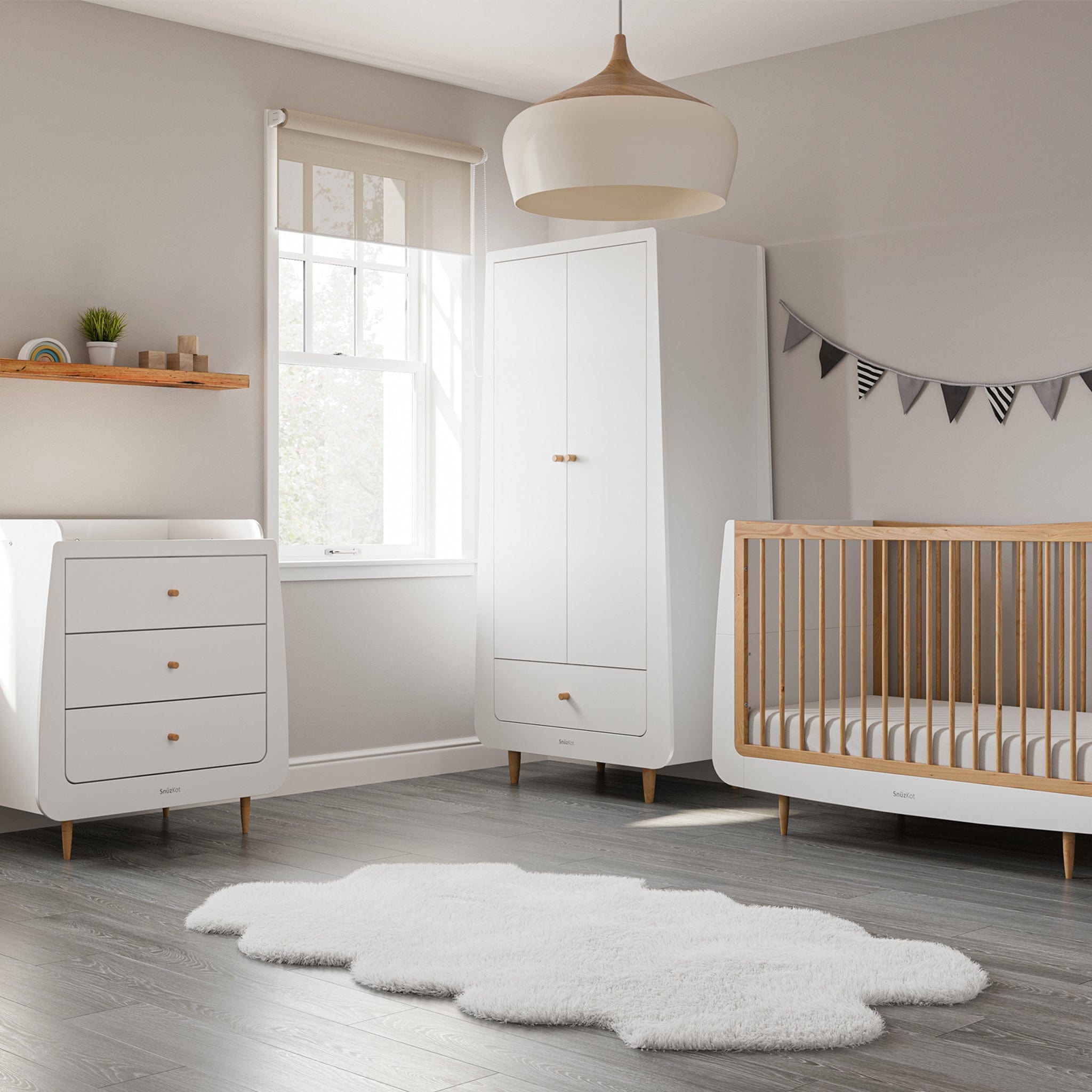 SnüzKot Skandi 3 Piece Nursery Furniture Set in Natural Nursery Room Sets 11304-SK-NAT 5060730242472