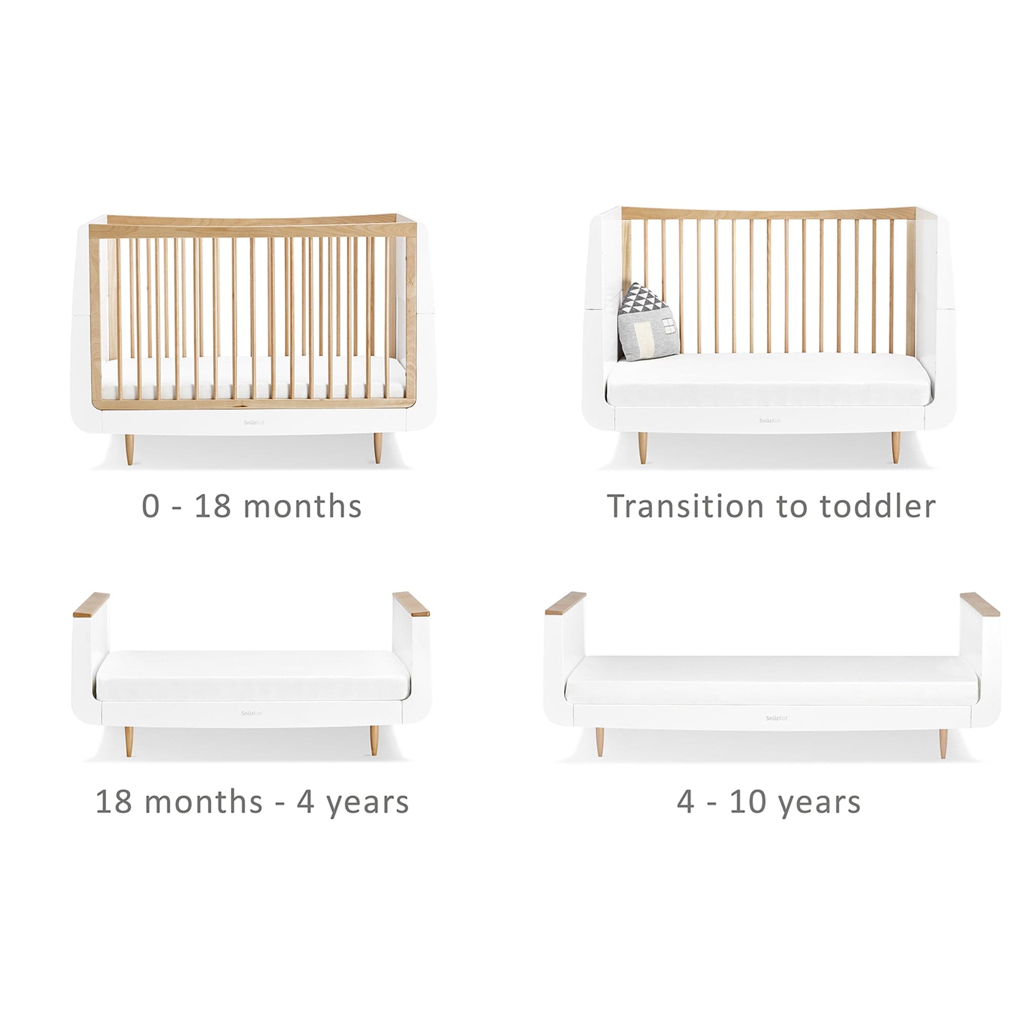 SnüzKot Skandi 3 Piece Nursery Furniture Set in Natural Nursery Room Sets 11304-SK-NAT 5060730242472