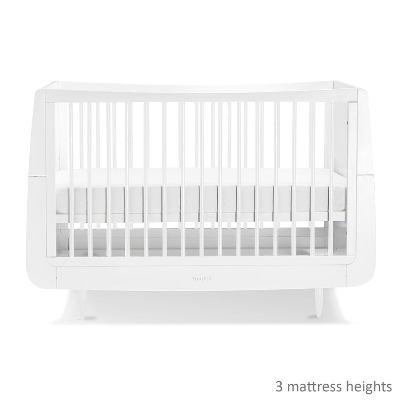 SnüzKot Skandi 3 Piece Nursery Furniture Set in White Nursery Room Sets 11303-SK-WHT 5060730242458