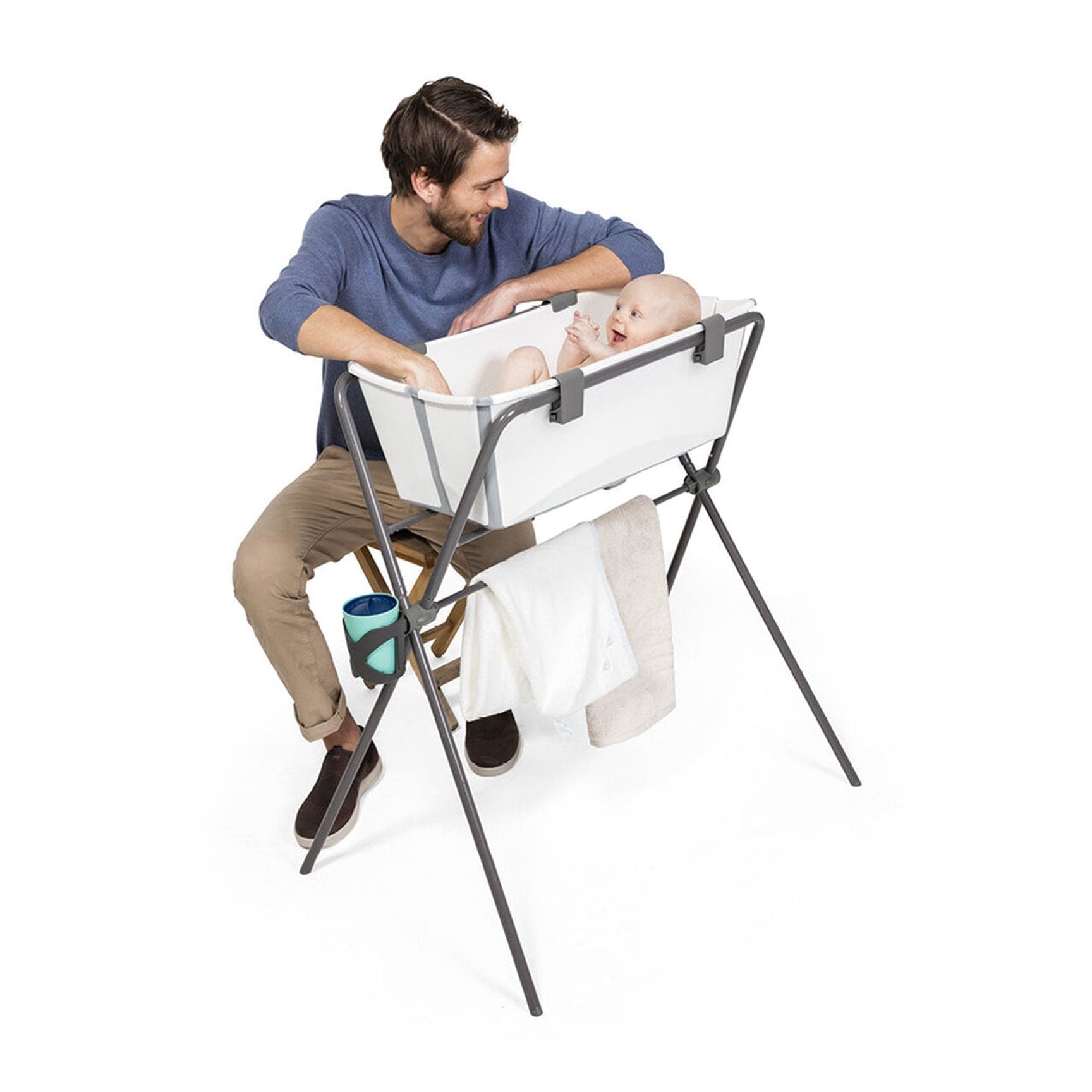 Stokke Flexi Bath with Newborn Support in White