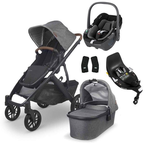 UPPAbaby Vista V2 Pebble 360 & Base Travel System Bundle Greyson Travel Systems 9129-GRE 0810030093626