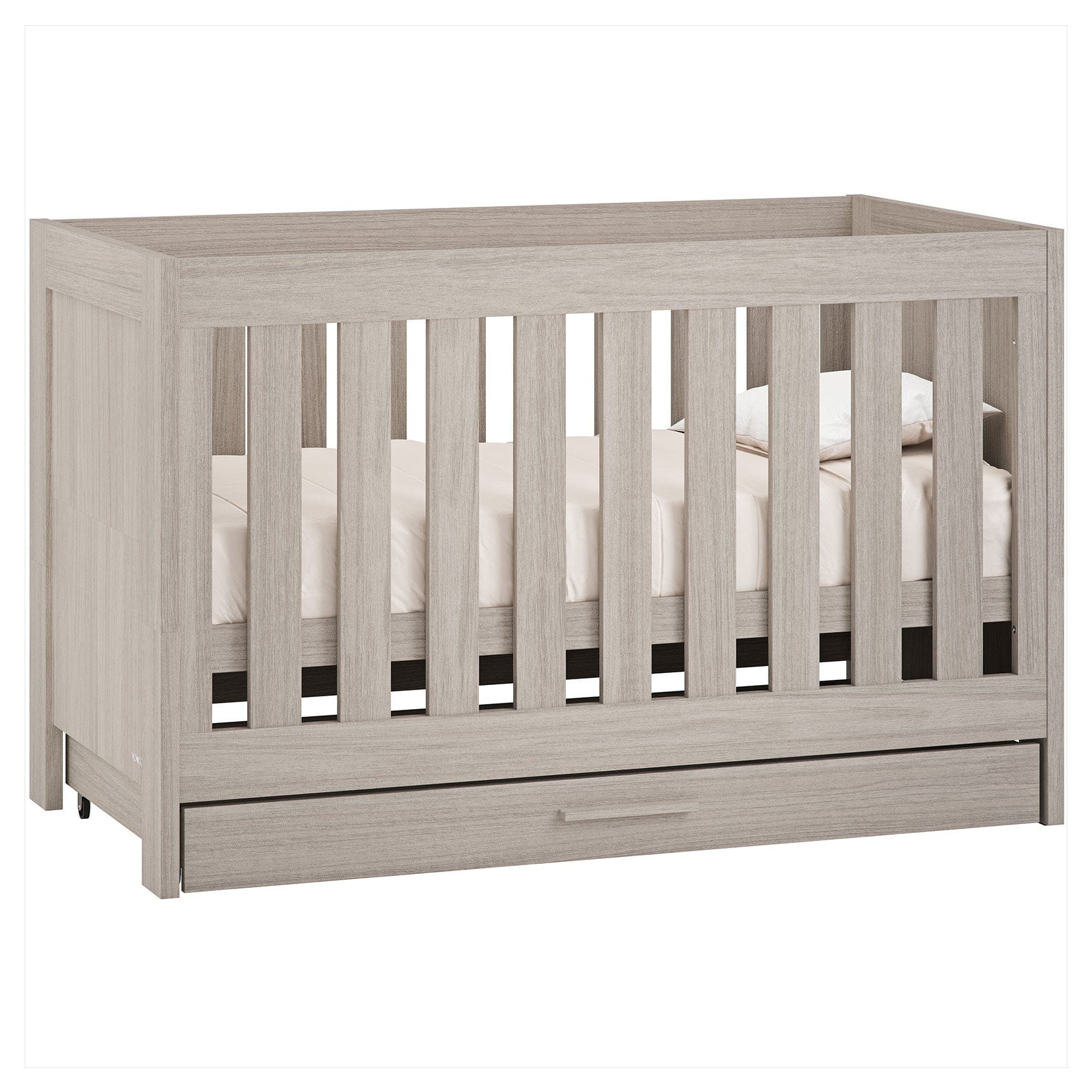 Venicci Forenzo Oak Cot Bed with Drawer in Nordic White Cot Beds