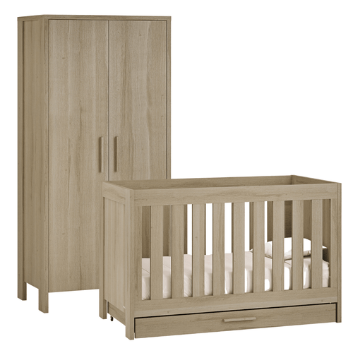 Venicci Forenzo 2 Piece Wardrobe Roomset in Honey Oak Nursery Room Sets