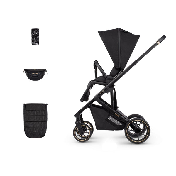 Venicci Empire Stroller & Accessory Pack in Ultra Black Pushchairs & Buggies 13175-ULT-BLK 5905261331168