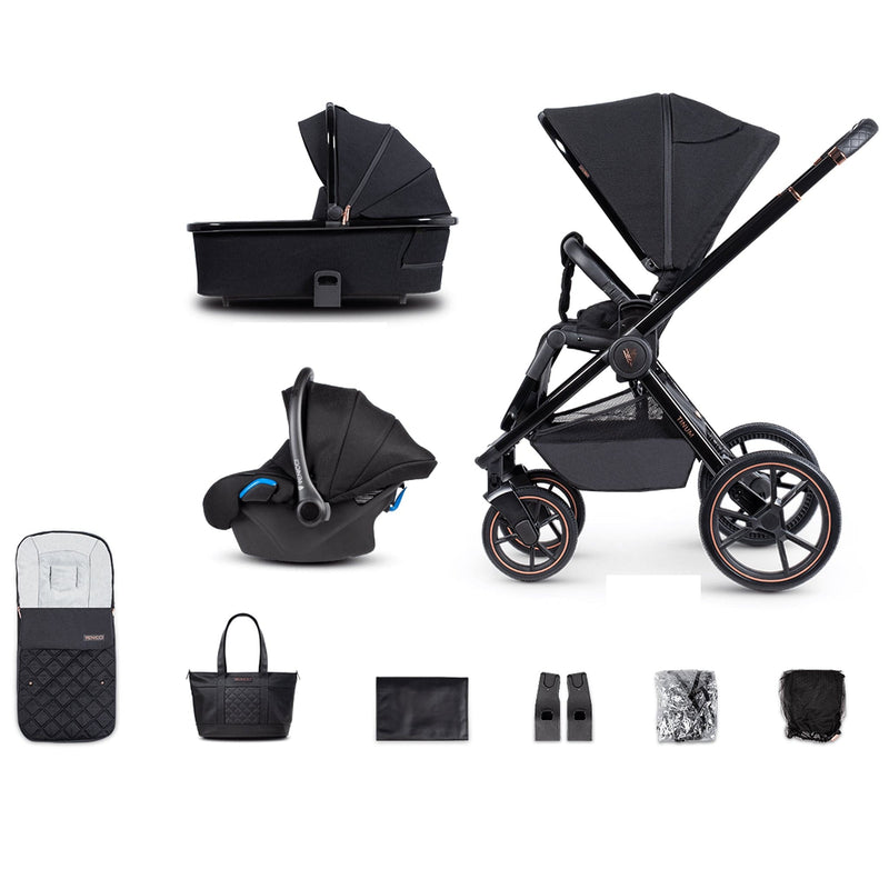 Venicci Tinum 3-in-1 Travel System Special Edition Stylish Black Travel Systems